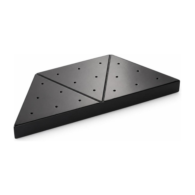 Supporti per spiedini trapezoidali in bamboo nero 18 fori 24x10x2 cm per buffet - 3 pz Leone