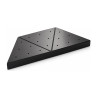 Supporti per spiedini trapezoidali in bamboo nero 18 fori 24x10x2 cm per buffet - 3 pz Leone