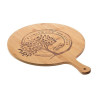 Tagliere tondo da servizio in bamboo Nature con manico Ø 35 cm Leone