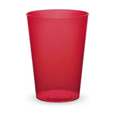 Bicchieri di plastica bordeaux trasparenti pesanti 200 ml riutilizzabili - 35 pz