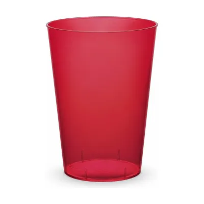 Bicchieri di plastica bordeaux trasparenti pesanti 200 ml riutilizzabili - 35 pz