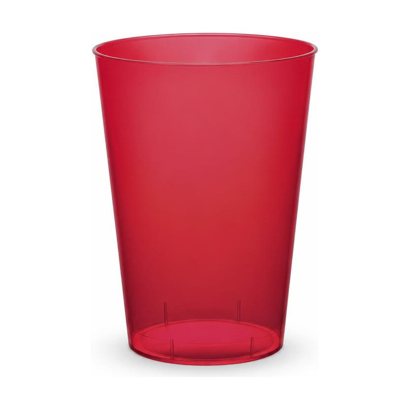 Bicchieri di plastica bordeaux trasparenti pesanti 200 ml riutilizzabili - 35 pz