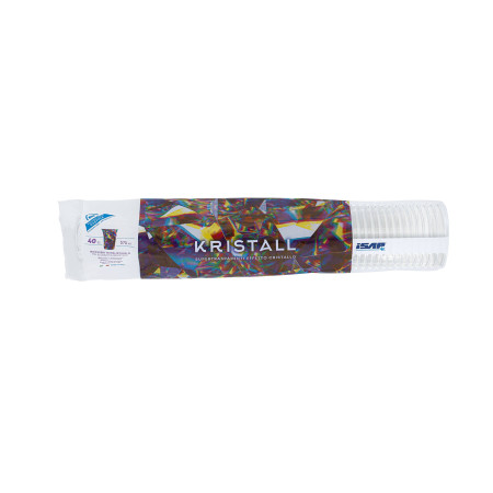 Bicchieri di plastica rigida trasparenti Kristall 575 ml - 40 pz