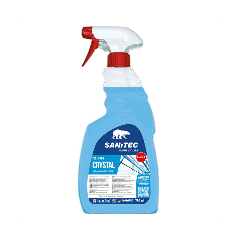 Detergente vetri e specchi Sanitec Crystal 750 ml