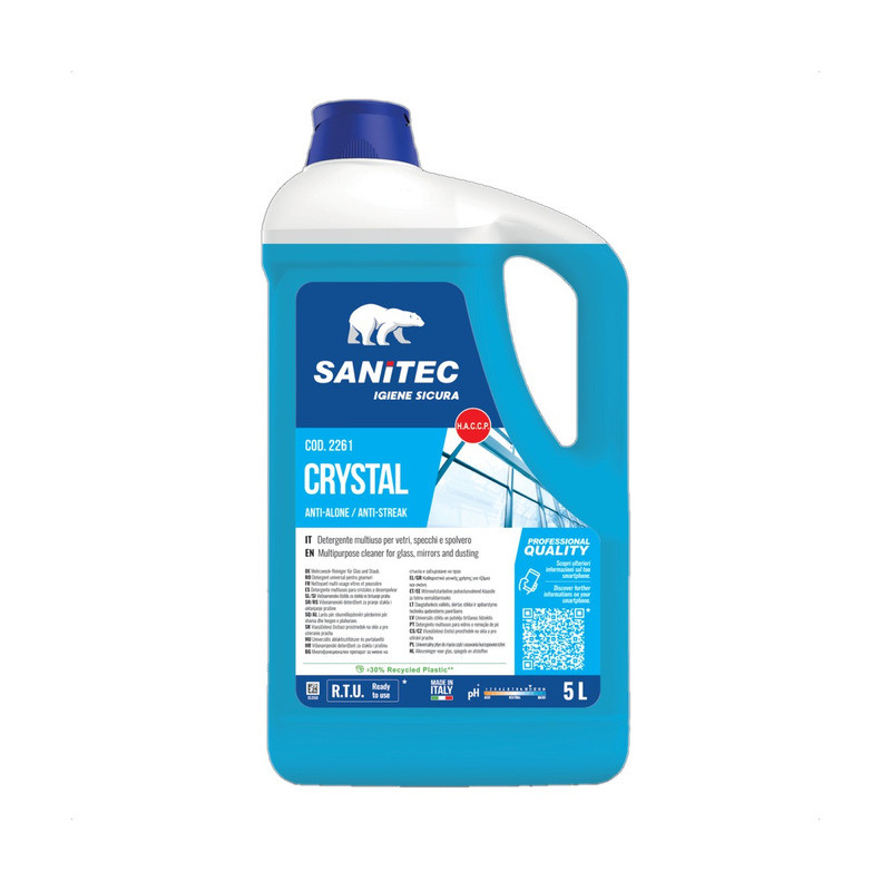Detergente vetri e spolvero Sanitec Crystal 5 L