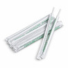 Cannucce compostabili in PLA bianche imbustate singolarmente 21 cm - 200 pz