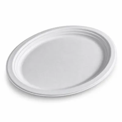 Piatti pizza ovali compostabili 31,8x25,5 cm - 50 pz