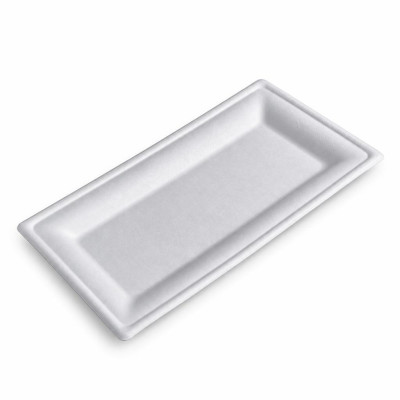 Vassoi rettangolari compostabili 26x13 cm - 50 pz