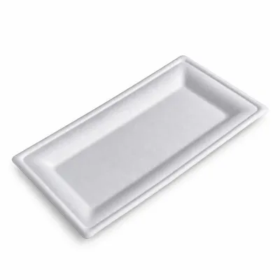 Vassoi rettangolari compostabili 26x13 cm - 50 pz