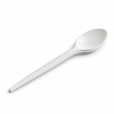 Cucchiai compostabili in bioplastica avorio 16 cm - 50 pz