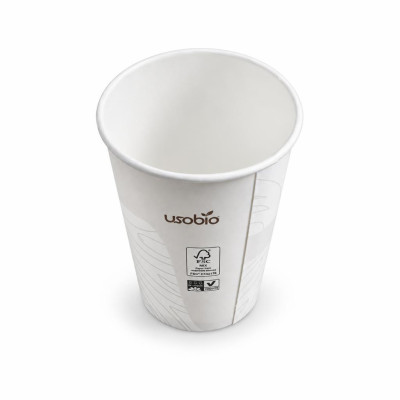 Bicchieri compostabili per bevande calde in cartoncino e Mater-Bi 360 ml - 50 pz