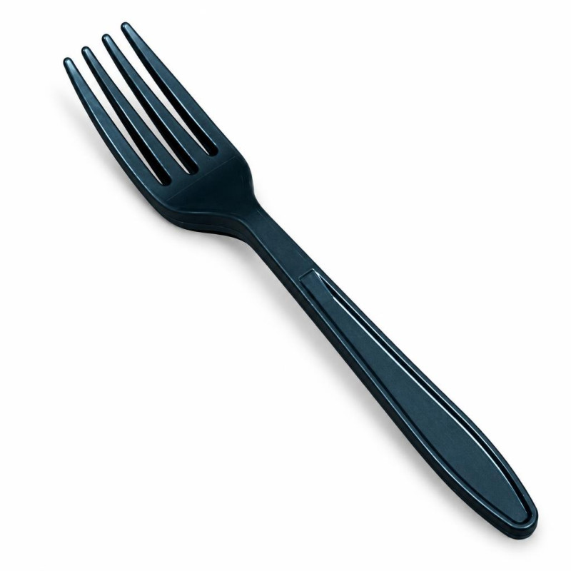 Forchettine mini compostabili in Mater-Bi nere 12 cm - 100 pz