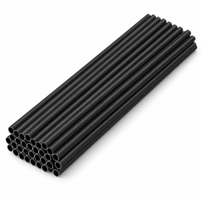 Cannucce compostabili in PLA nere per cocktail 13,5 cm - 1000 pz