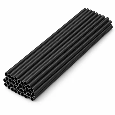 Cannucce compostabili in PLA nere per cocktail 13,5 cm - 1000 pz
