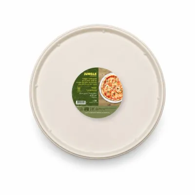 Piatti pizza compostabili in canna da zucchero Ø 32 cm - 50 pz