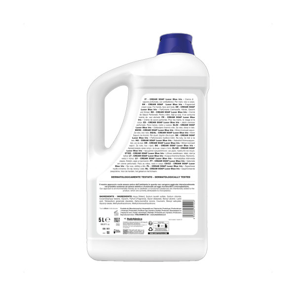 Sapone mani in crema antibatterico Sanitec Luxor Blue Iris 5 L