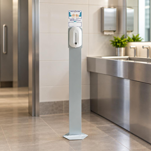 Piantana per dispenser automatici di gel e disinfettante mani Orma 120 cm