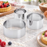 Coppapasta tondi in acciaio inox Ø 6, 8 e 10,5 cm h 4,5 cm - set da 3 Leone