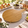 Tagliere tondo da servizio in bamboo con piedini Ø 35 cm Leone
