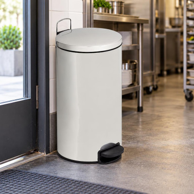 Pattumiera a pedale 30 litri in acciaio inox con coperchio a chiusura silenziosa Bin Plus Medial