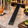 Tappeto poggiabicchieri in gomma nero 60x8 cm per bancone bar Leone
