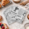 Cartine antigrasso Journal 40x32,5 cm bianche stampa giornale per alimenti, confezione da 500 Leone