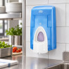 Dispenser per sapone in schiuma Tork S34 blu trasparente per cartucce da 800 ml
