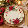 Piatti di carta natalizi Romantic Christmas 21 cm - 8 pz