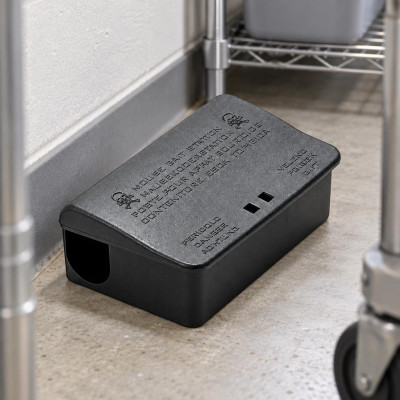Erogatore per esche topicide Orma Masterbox Mini nero con chiave di sicurezza 13x8x5 cm