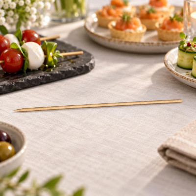 Spiedi in bamboo 20 cm Ø 3 mm per spiedini, arrosticini e finger food Flo - 200 pz