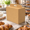 Scatola portapanettone e strenne con maniglia in cartone avana 43x26x34 cm portata 7 kg FAG