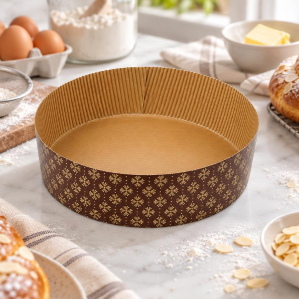 Stampo per panettone basso in carta da forno 1,5 kg Ø 22 x 7 cm FAG