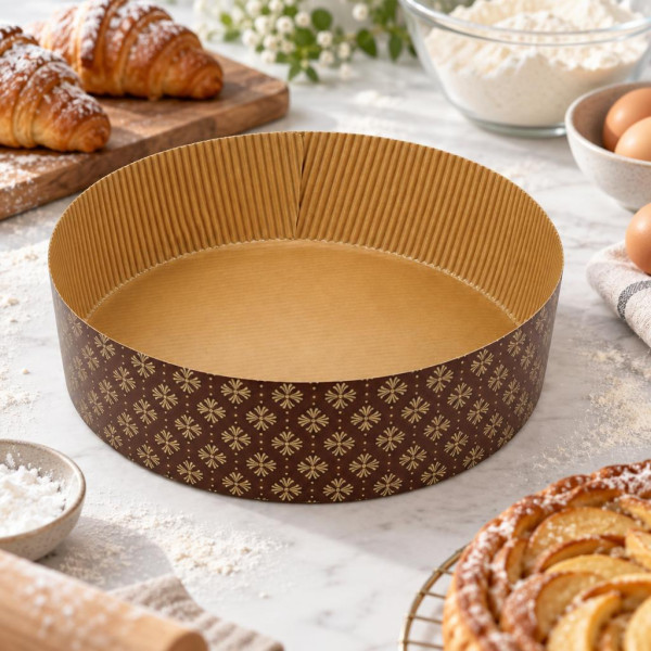 Stampo per panettone basso in carta da forno 900 g Ø 20 x 6 cm FAG