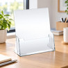 Portadepliant da banco A4 in plastica trasparente 1 scomparto 23x25,5 cm Lebez