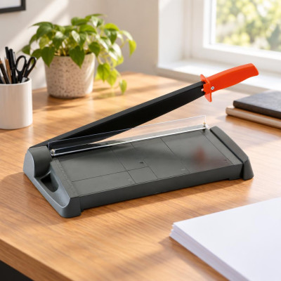 Taglierina a leva per carta luce 30,6 cm per 7 fogli con protezione Lebez