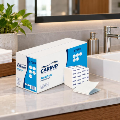 Carta igienica intercalata Carind Prime 250 in pura cellulosa 2 veli - cartone 36 pacchi da 250 fogli