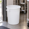 Bidone alimentare 75 litri in PP bianco con maniglie senza coperchio Mobil Plastic