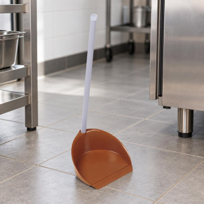 Paletta alzaimmondizia con manico lungo 65 cm in PP marrone Mobil Plastic