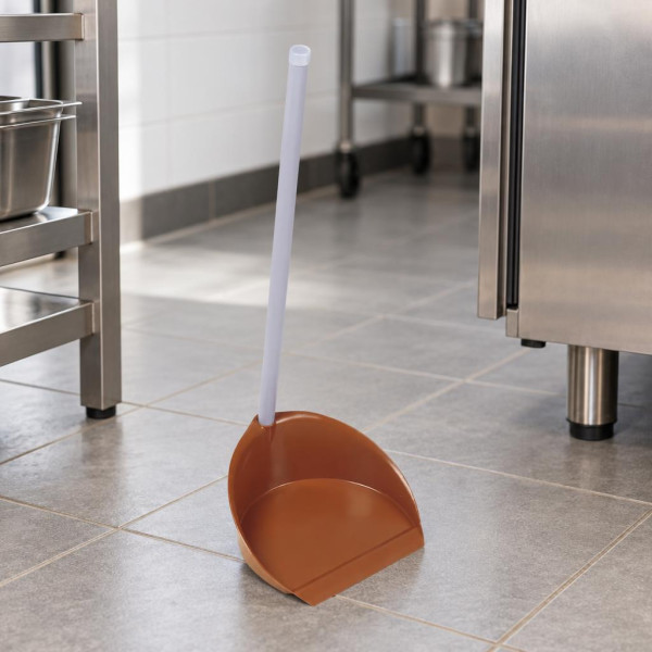 Paletta alzaimmondizia con manico lungo 65 cm in PP marrone Mobil Plastic