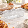Portababà in PET trasparente 3ª misura 9 x 5,5 cm per pasticceria Erremme Dolci Pensieri - 100 pz