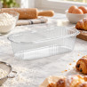 Portababà in PET trasparente 4ª misura 11,5 x 6 cm per pasticceria Erremme Dolci Pensieri - 50 pz