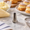 Bocchetta per sac à poche a stella in acciaio Ø 7 mm con bordino Thermohauser