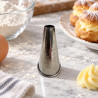 Bocchetta per sac à poche liscia in acciaio Ø 7 mm con bordino Thermohauser