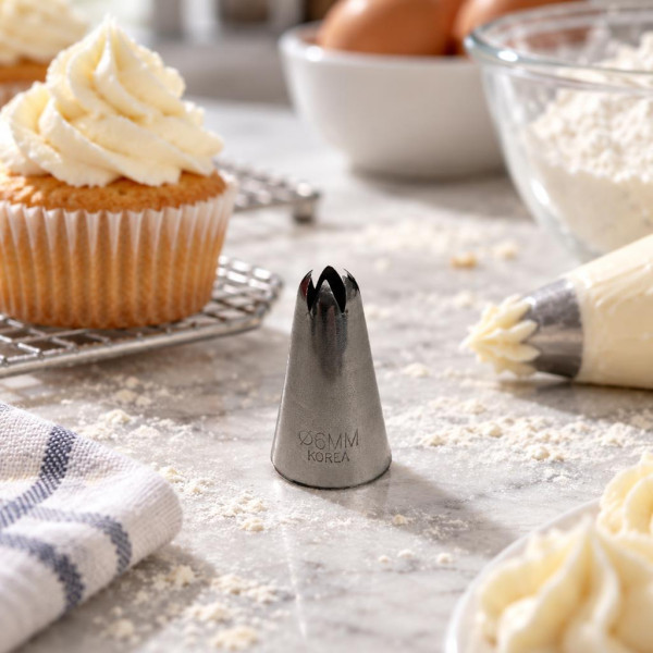 Bocchetta per sac à poche a stella chiusa in acciaio Ø 6 mm Thermohauser