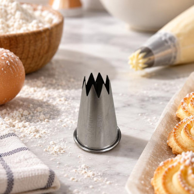 Bocchetta per sac à poche a stella in acciaio Ø 14 mm Thermohauser