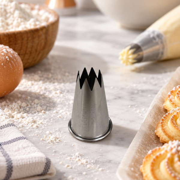 Bocchetta per sac à poche a stella in acciaio Ø 14 mm Thermohauser