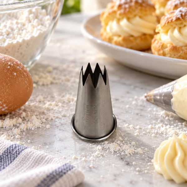 Bocchetta per sac à poche a stella in acciaio Ø 12 mm Thermohauser
