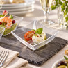 Coppette finger food quadrate in plastica 90 ml trasparenti riutilizzabili - 25 pz