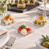 Vassoietti finger food Small Plate 6,5x6,5 cm in plastica trasparente riutilizzabili - 25 pz