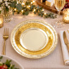 Piatti fondi di carta oro 24 cm - 8 pz